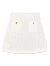 Self-portrait Sequined Crocheted Cotton And Cashmere-blend Mini Skirt