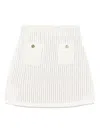 Self-portrait Sequined Crocheted Cotton And Cashmere-blend Mini Skirt In White