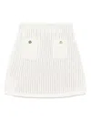Self-portrait Sequined Crocheted Cotton And Cashmere-blend Mini Skirt In White