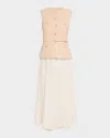 Self-portrait Womens Sequin-embellished Plisse Chiffon Midi Dress Cream In Beige