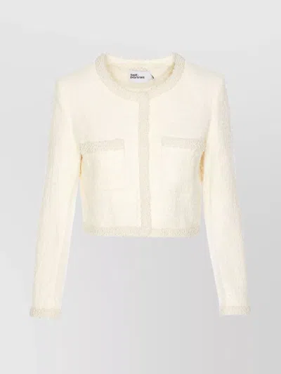 SELF-PORTRAIT SEQUINED BOUCLE' PEARL EMBELLISHED JACKET