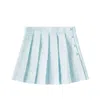 Self-portrait Sequined Bouclé Skirt In Blue