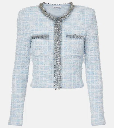 SELF-PORTRAIT SEQUINED CHECKED CARDIGAN
