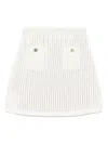 Self-portrait Sequined Crocheted Cotton And Cashmere-blend Mini Skirt In White
