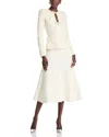 Self-portrait Cotton-wool Blend Dress In Cream