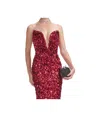 Self-portrait Self Portrait Off-the-shoulder Sequin Dress In Red