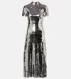 Self-portrait Sequined Midi Dress In Multi