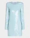 Self-portrait Women's Sequin Mini Dress In Blue