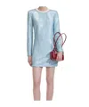 Self-portrait Women's Sequin Mini Dress In Blue