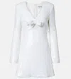 Self-portrait Sequined Minidress In White