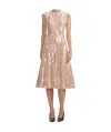 Self-portrait Sequin Pearl-trim Midi Dress In Nude