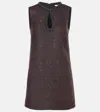 Self-portrait Sequined Tweed Minidress In Black