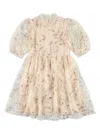 Self-portrait Sequinned Dress In Neutrals