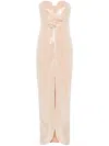 Self-portrait Sequin-embellished Maxi Dress In Neutrals