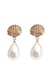 Self-portrait Shell Earrings Jewelry Gold In Gold