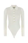 Self-portrait Self Portrait White Viscose Bodysuit In White