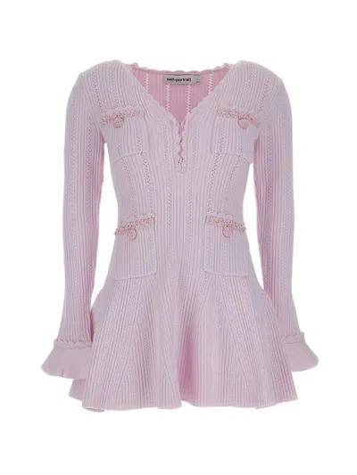 Self-portrait Short Dress With Embellishment In Multi