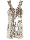 Self-portrait Self Portrait Short Dress With Off The Shoulders In Grey