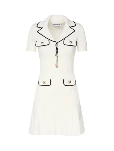 SELF-PORTRAIT SHORT RIBBED DRESS