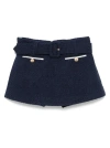 Self-portrait Navy Boucle Culotte Skirt In Blue