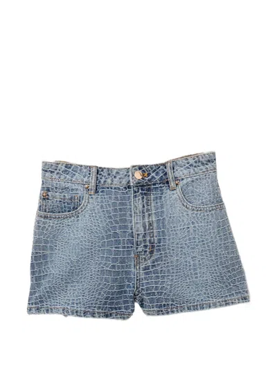 Self-portrait Shorts Blue And Green