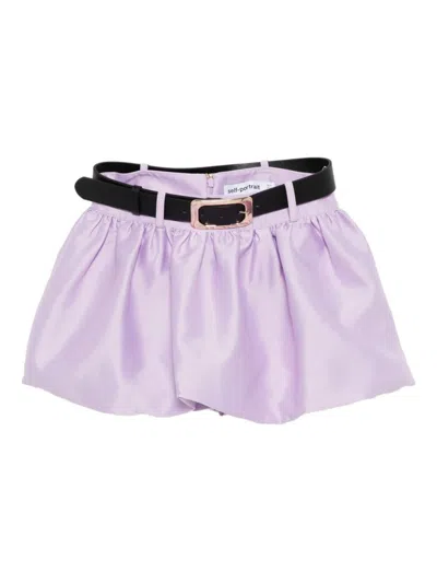 Self-portrait Shorts In Purple