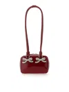 Self-portrait Leather Shoulder Bag In Dark Red