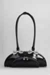 Self-portrait Curved Shoulder Bag In Black