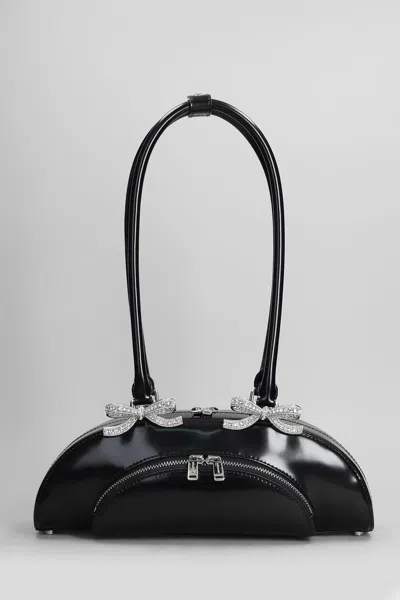 SELF-PORTRAIT SHOULDER BAG IN BLACK LEATHER