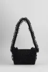 Self-portrait Crystal Lace Shoulder Bag In Black