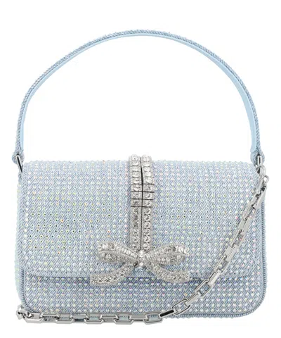 Self-portrait Shoulder Bag In Lightblue