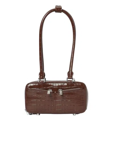Self-portrait Self Portrait Bag With Crocodile Effect In Brown