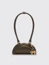 Self-portrait Mini Leather Shoulder Bag In Brown