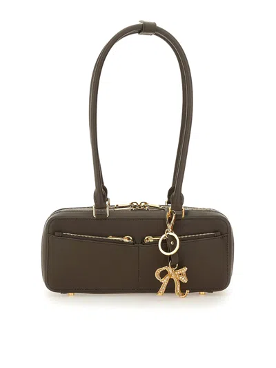 Self-portrait Shoulder Bag With Charm In Brown
