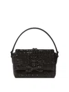 Self-portrait Rhinestone-embellished Mini Bag In Black