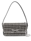 Self-portrait Crystal Baguette Bag In Black