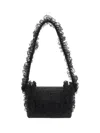 Self-portrait Christopher Kane Residency Shoulder Bag With All-over Sequins In Black