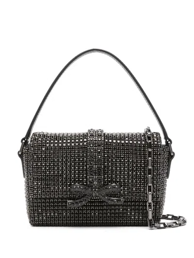 Self-portrait Rhinestone-embellished Mini Bag In Black