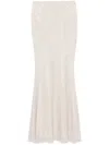 Self-portrait Rhinestoned Mesh Maxi Skirt In Silver