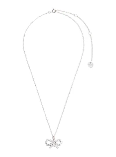 SELF-PORTRAIT SILVER BOW CHARM NECKLACE