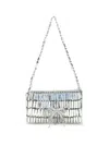 Self-portrait Silver Crystal Bow Mini Shoulder Bag