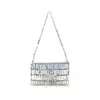 Self-portrait Silver Crystal Bow Mini Shoulder Bag