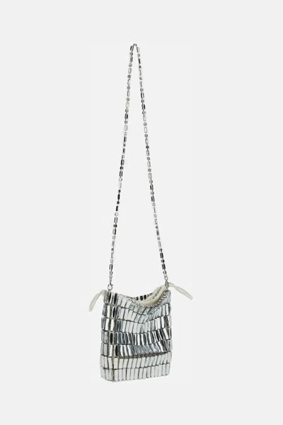 Self-portrait Silver Crystal Mini Bag