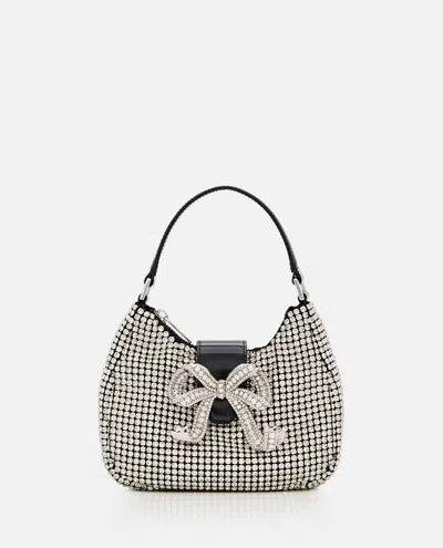 Self-portrait Silver Diamante Crescent Mini Shoulder Bag