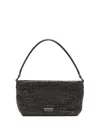 Self-portrait Women's Silver Diamante Small Hobo Bag In Black