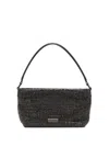 Self-portrait Women's Silver Diamante Small Hobo Bag In Black  