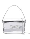 SELF-PORTRAIT SELF-PORTRAIT SILVER LEATHER MICRO BAG BAGS