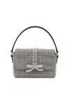 Self-portrait Rhinestone Micro Bag In Silver