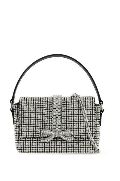 Self-portrait Silver Rhinestone Chainmail Micro Handbag
