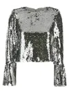 Self-portrait Self Portrait Sequined Cropped Top